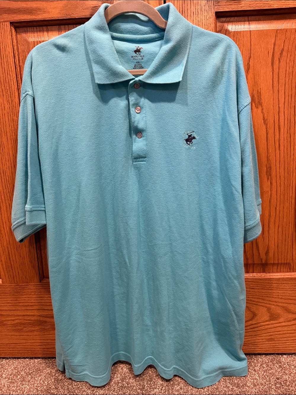 Beverly Hills Polo Club Men's Polo Shirt in Light Teal